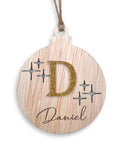 Monogram Wooden Bauble