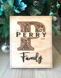 Monogram Family Name Sign