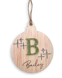 Monogram Wooden Bauble