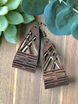 Living Hinge Wooden Earrings